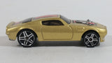 2007 Hot Wheels '70 Pontiac Firebird Metalflake Gold Die Cast Toy Muscle Car Vehicle