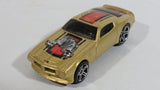 2007 Hot Wheels '70 Pontiac Firebird Metalflake Gold Die Cast Toy Muscle Car Vehicle