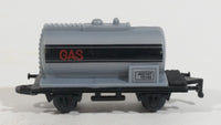 1990s Soma Train Gas Fuel Tanker Car 402107 - 10140 Grey Black Plastic Toy Railroad Vehicle