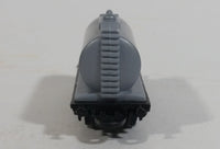 1990s Soma Train Gas Fuel Tanker Car 402107 - 10140 Grey Black Plastic Toy Railroad Vehicle