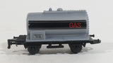 1990s Soma Train Gas Fuel Tanker Car 402107 - 10140 Grey Black Plastic Toy Railroad Vehicle