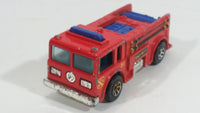 1996 Hot Wheels Fire Eater Red Fire Truck Die Cast Toy Car Vehicle - 7SP - Blue Lights