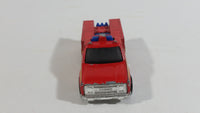 1978 Hot Wheels Emergency Squad Rescue Ranger Red Fire Truck Die Cast Toy Car Vehicle - BW - Blue Lights - Hong Kong