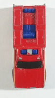 1978 Hot Wheels Emergency Squad Rescue Ranger Red Fire Truck Die Cast Toy Car Vehicle - BW - Blue Lights - Hong Kong