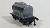 1990s Soma Train Gas Fuel Tanker Car 402107 - 10140 Grey Black Plastic Toy Railroad Vehicle