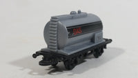 1990s Soma Train Gas Fuel Tanker Car 402107 - 10140 Grey Black Plastic Toy Railroad Vehicle