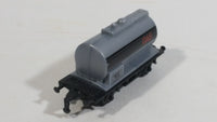 1990s Soma Train Gas Fuel Tanker Car 402107 - 10140 Grey Black Plastic Toy Railroad Vehicle