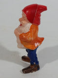 Vintage Snow White and the Seven Dwarfs "Happy" Hard Plastic Toy Figure Made in Hong Kong