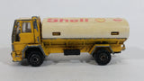 Vintage Majorette Ford Shell Gas Stations Oil Fuel Tanker Truck Yellow Die Cast Toy Car Vehicle Petrol Collectible No. 241 - 245