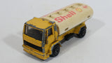 Vintage Majorette Ford Shell Gas Stations Oil Fuel Tanker Truck Yellow Die Cast Toy Car Vehicle Petrol Collectible No. 241 - 245