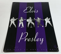 1998 EPE Elvis Presley The King of Rock and Roll Purple and Black 11 3/4" x 16 3/4" Tin Metal Sign Music Collectible