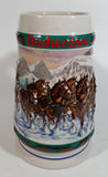 1993 Budweiser Holiday Stein Collection Special Delivery Ceramic Beer Stein By Artist Nora Koerber - Handcrafted in Brazil by Ceramarte