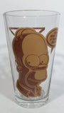 2013 The Simpsons Homer Simpson Duff Beer 'Beer... Now There's A Temporary Solution' Brown colored Glass Cup - 6" Tall