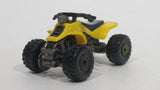 1988 Hot Wheels Suzuki Quadracer Yellow Die Cast ATV Toy Vehicle