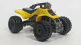 1988 Hot Wheels Suzuki Quadracer Yellow Die Cast ATV Toy Vehicle