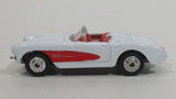 Welly 1957 Corvette Convertible No. 2054 White Die Cast Toy Classic Car Vehicle with Rubber Tires