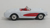 Welly 1957 Corvette Convertible No. 2054 White Die Cast Toy Classic Car Vehicle with Rubber Tires