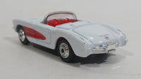 Welly 1957 Corvette Convertible No. 2054 White Die Cast Toy Classic Car Vehicle with Rubber Tires