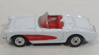 Welly 1957 Corvette Convertible No. 2054 White Die Cast Toy Classic Car Vehicle with Rubber Tires