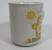 1983 American Greetings Designer Collection Care Bears 'Have a Cup O' Sunshine!' Stoneware Coffee Mug Cup with Heart Shaped Handle