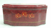 Oh Henry! OH OH OH Santa Claus Christmas Holiday Red Tin Container Collectible