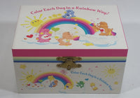 2003 TCFC Care Bears 'Color Each Day in a Rainbow Ray!' Wind Up Musical Keepsake Trinket Box - Plays "Care Bear"