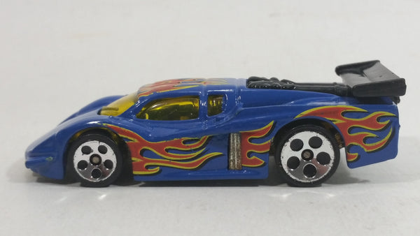 2001 Hot Wheels GT Racer Metallic Blue Die Cast Toy Race Car Vehicle