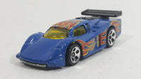 2001 Hot Wheels GT Racer Metallic Blue Die Cast Toy Race Car Vehicle