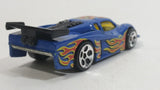 2001 Hot Wheels GT Racer Metallic Blue Die Cast Toy Race Car Vehicle