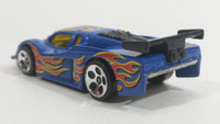 2001 Hot Wheels GT Racer Metallic Blue Die Cast Toy Race Car Vehicle