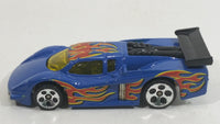 2001 Hot Wheels GT Racer Metallic Blue Die Cast Toy Race Car Vehicle