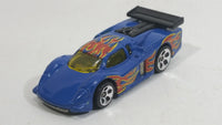 2001 Hot Wheels GT Racer Metallic Blue Die Cast Toy Race Car Vehicle