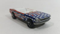 2004 Hot Wheels Star Spangled 2 '65 Mustang Convertible Stars and Stripes USA Red White and Blue Die Cast Toy Car Vehicle with Opening Hood