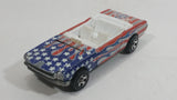 2004 Hot Wheels Star Spangled 2 '65 Mustang Convertible Stars and Stripes USA Red White and Blue Die Cast Toy Car Vehicle with Opening Hood