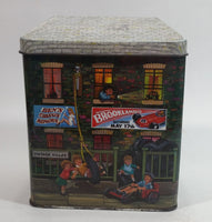 1990 The Silver Crane Company Garage Car Care Kit Nostalgic Metal Tin Container Collectible with Great Graphics