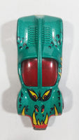 1996 Hot Wheels Street Eaters Speed Machine Metallic Green Die Cast Toy Car Vehicle