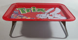 Trix Breakfast Cereal with Silly Rabbit Mascot Red Dinner Lunch Fold Out Metal TV Tray