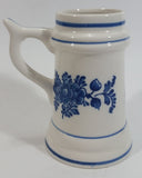 Delft Blue Style Windmill Decor Dutch Scenery with Flowers 4" Tall Ceramic Beer Stein - Unknown Maker