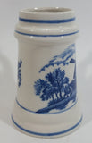 Delft Blue Style Windmill Decor Dutch Scenery with Flowers 4" Tall Ceramic Beer Stein - Unknown Maker