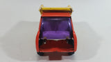 Vintage Buddy L Construction Orange and Yellow Dump Truck Pressed Steel Toy Car Vehicle - Missing front grill
