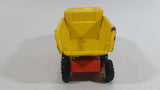 Vintage Buddy L Construction Orange and Yellow Dump Truck Pressed Steel Toy Car Vehicle - Missing front grill