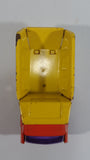 Vintage Buddy L Construction Orange and Yellow Dump Truck Pressed Steel Toy Car Vehicle - Missing front grill
