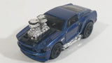 2003 Hot Wheels First Editions Tooned 1968 Mustang Dark Blue Die Cast Toy Muscle Car Vehicle