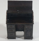 Vintage Miniature Roll Top Secretary Desk Metal Pencil Sharpener Doll House Furniture Size