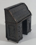 Vintage Miniature Roll Top Secretary Desk Metal Pencil Sharpener Doll House Furniture Size