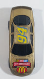 1998 Hot Wheels NASCAR 50th Anniversary #94 Bill Elliot 8/8 Gold Die Cast Toy Race Car Vehicle McDonald's Happy Meal