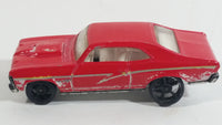 2008 Hot Wheels Muscle Mania '68 Nova Red Die Cast Toy Car Vehicle