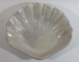 Iridescent Mother of Pearl Glazed Clam Shell Ceramic Center Bowl