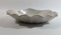 Iridescent Mother of Pearl Glazed Clam Shell Ceramic Center Bowl