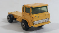 Vintage Yatming Semi Delivery Truck Yellow Die Cast Toy Car Vehicle